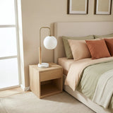 Nordic White Globe Table Lamp with Marble Base for Bedroom or Study Room
