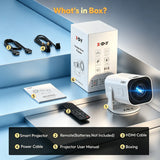 XGODY Portable Gimbal 3 Pro 12000LM 4K Projector 2.4G/5G WiFi Bluetooth