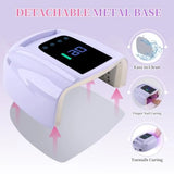 96W Rechargeable UV LED Nail Lamp Cordless UV Light for Nails with LCD Display Auto Sensor 4 Timer Setting