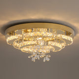 Luxury Gold K9 Crystal Ceiling Lamp Dimmable Led Chandelier Modern Living Dining