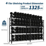 Heavy Duty Storage Shelves 4/5 Tiers Metal Shelving Unit Adjustable Organization Pantry Shelves