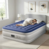 Queen Air Mattress w/ Built-in Pump, 18in Quick Inflation/Deflation Inflatable