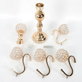 Candle Holders, 5-Arm Creative Iron Candelabra 55cm Gold for Dining Room