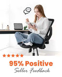 Black Mesh Gaming Office Chair Mid Back Lumbar Support Adjustable Height Swive