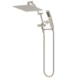 Hibbent Dual Shower Head Combo, High Pressure Handheld Shower Wand, 16'' Adjustable