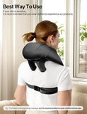 Masgre Cordless Shiatsu Neck Back Massager w/ Heat 2500mAh Rechargeable