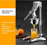 Heavy Duty Manual Citrus Juicer with U-Shaped Base, Stainless Steel Hand Press for Oranges