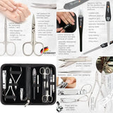 brand quality 10 Pcs manicure pedicure grooming kit set for professional finger toe nail care scissors