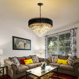 Crystal Chandeliers Light Fixture,6-Light Empire Style K9 Crystal Chandeliers