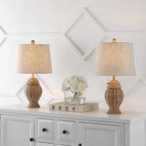 Set of 2 Bohemian Rustic Iron LED Table Lamp, Nightstand Lamp for Bedroom