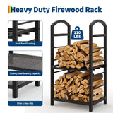 30 Inch High Firewood Rack Outdoor,  Wood Rack for Firewood, Fire Wood Storage