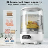 3L Portable Washing Machine 3 in 1 Mini Lavadora Portatil for Home Apartment Hotel Camping
