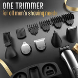 Ufree Beard Trimmer for Men, Waterproof Electric Razor for Nose, Body, Face & Mustache, Cordless