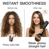 Pro Ceramic Ionic Hair Straightener Brush for Home Salon MCH Fast 20s Heating Tech with Auto-Off Safety