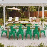 Furmax Metal Dining Chair Indoor-Outdoor Use Stackable Classic Trattoria Chair Chic Dining Bistro Cafe