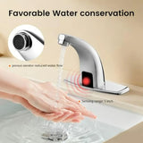 Touchless Bathroom Sink Faucet with Automatic Motion Sensor for 1 Hole Chrome