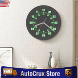 LED Indoor/Outdoor Wall Clock Remote Control, Night Lighting, 7 Colors Backlight