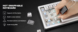 YUNZII AL68 Silver Wireless Custom Mechanical Keyboard
