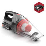 Cordless handheld vacuum cleaner for home and car use, ABS plastic body