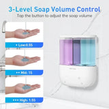 Touchless Wall Mounted Dual Automatic Soap Dispenser 2 x 17 fl oz.