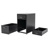3 -Tiers  Vertical File Cabinet Metal Mobile File Cabinet with Lock