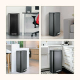 Homfa 30L Stainless Steel Step Trash Can Kitchen Garbage Can W/ Soft Close