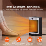 SucceBuy Electric Space Heater with Thermostat Remote Control for Desk