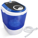 Portable washer for compact laundry use, translucent ABS plastic tub, white color, quiet operatio