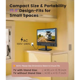 15.6 Inch Full HD 1080p Compact Flat Screen Smart TV with Wi/Fi, Bluetooth