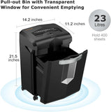 18-Sheet Heavy Duty Cross-Cut Paper Shredder, 60-Minute Continuous Run, 6-Gallon Pullout Bin