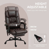 Office Chair with 6 Vibration Points, PU Leather Reclining Computer Chair