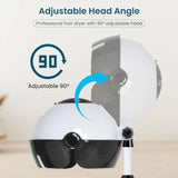 Hooded Hair Dryer for salon use, ABS plastic material, white color, 360 swivel