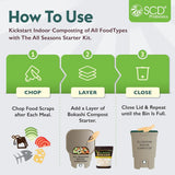 Indoor Composter for Kitchen Countertop - 5 Gallon, Tan, with Lid