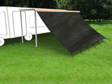 8x10ft RV Awning Shade with 90% Privacy Screen Free Kit, Black