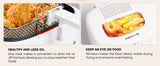1600W Electric Deep Fryer with Adjustable Temperature Control