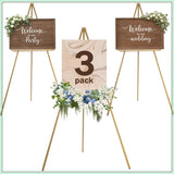 63" Wooden Easel Stand for Sign, Dual-use Adjustable Height, Floor Display Easel