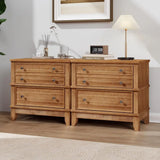 27.3 Inch Solid Wood Nightstand, Century ern Night Stand with Big Ders