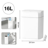 12/16L Smart Sensor Trash Can Bathroom Anti odor Automatic Trash Bin For Toilet