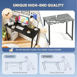 Sweetcrispy 44 In Computer Desk For Home Office, Modern Study Work Table