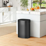 13 Gallon Black Automatic Touchless Lid Trash Can with Motion Sensor - Waterproof Kitchen, Home, Office, Bathroom