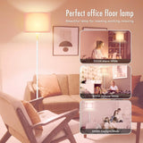 59" Pink Floor Lamp with Foot Switch, E26 Base Standing Light for Bedroom