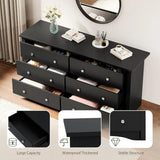 Black Dresser for Bedroom,6 Drawer Dressers, Storage Chest of Drawers