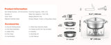 SucceBuy 5 Qt 2 4 Pack Chafing Dish Buffet Set Stainless Steel Chafer with 4 Full Size Pans