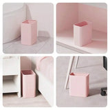 Pink 2.1 Gallon Bathroom Trash Can Plastic