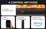 50/60-inch Smart Electric Fireplace Heater with Realistic Flame