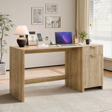 60" Fluted Home Office Desks with Storage, Modern Executive Desk Computer Desk