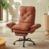 Cross Legged Office Chair with Footrest, High Back Criss Cross Chair with