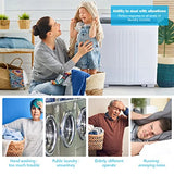 Portable washing machine for apartment and RV use, grey plastic twin tub with 21 lbs capacityDS