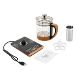 1.8L Electric Glass Tea Kettle - Multifunction Hot Water Boiler with Keep Warm & 6 Temp Settings