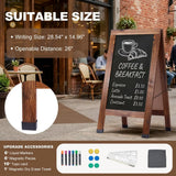 Large Sandwich A-Frame Chalkboard Sign - 40 x 20 Inches Magnetic Wooden